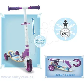 Koloběžka Dřevěná koloběžka tříkolová Frozen nastavitelná tichá > varianta frozen