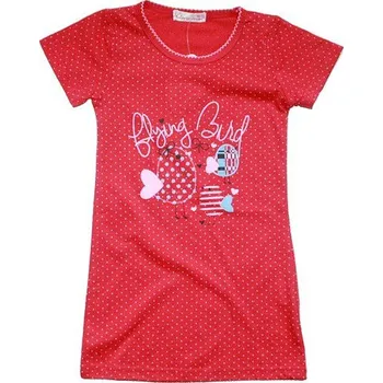 Dívčí noční košile bavlněná levná s potiskem 8021 červené 98