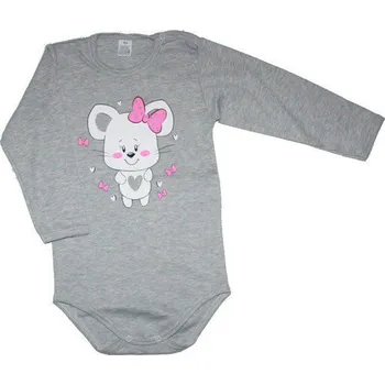 Kojenecký body Dětské body bavlněné šedé 197/F104 vel. 86