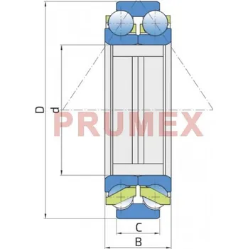 FKL BW1-457523 dvouřadé kuličkové ložisko s kosoúhlým stykem