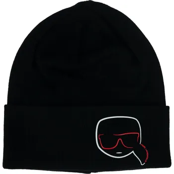 Módní doplněk Karl Lagerfeld Čepice IKONIK | Barva:černý | Velikost:OS