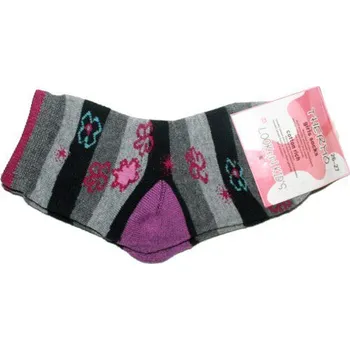 Dětské dívčí termo ponožky teplé se vzorem 70213 fialové