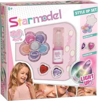 dětské šminky a malovátka Mac Toys Starmodel Make-up set se svítící rtěnkou