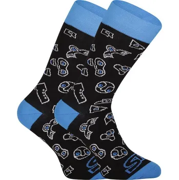 Pánské ponožky Styx vysoké doodle (H1256) XL vícebarevná