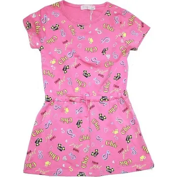 Dívčí šaty TIKTOK se třpytkami 6509 růžové