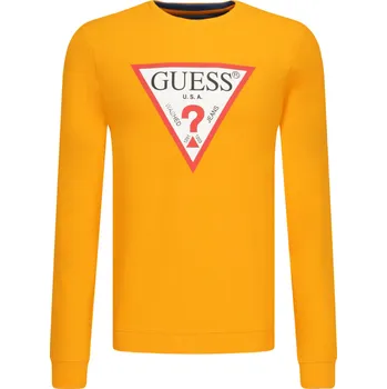 Pánská mikina GUESS JEANS Mikina AUDLEY | Barva:oranžový | Velikost:M