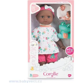 Panenka Panenka na koupání Corolle černoška s mrkacími očima a žabkou 30 cm > varianta černoška