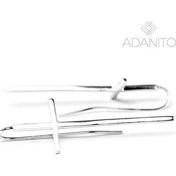 Náušnice Stříbrné náušnice kříže