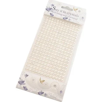 Samolepicí perly AB efekt na lepicím proužku Ø6 mm