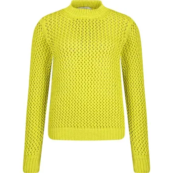 Dámský svetr Calvin Klein Svetr NOVEL OPENWORK | Barva:žlutý | Velikost:M