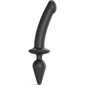 Dildo strap-on-me Semi-Realistic Switch Plug-in 2in1 Dildo & Butt Plug Black XXL