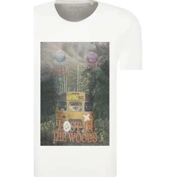 Pánské tričko GUESS JEANS Tričko TEASER | Barva:bílý | Velikost:S