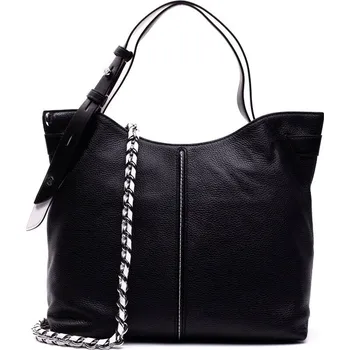 Módní doplněk Michael Kors Kůžoná kabelka shopper ASTOR | Barva:černý | Velikost:OS