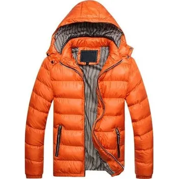 Pánský kabát Pánská zateplená parka zimní s prošíváním a kapucí Barva: Žlutá, Velikost: M