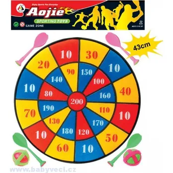 Terč s šipkama a míčky