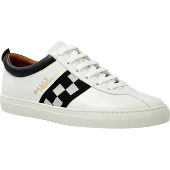 Pánské pantofle Bally Kůžoné plátěné tenisky VITA-PARCOURS LOW | Barva:bílý | Velikost:45