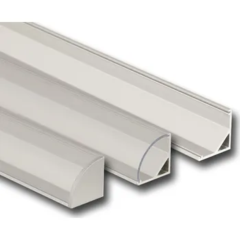 LED osvětlení profil AL rohový RS ML-761.043.02.3 čirý difuzor, délka 3m, 16x16mm