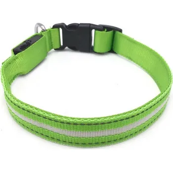 Obojek pro psa Svítící obojek BENTECH DC1200 (S) zelený