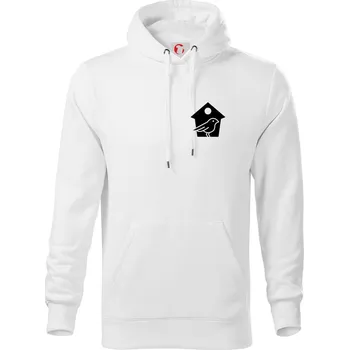 Pánská mikina Ptačí budka - Mikina pánská Cape s kapucí - 5XL ( Bílá )