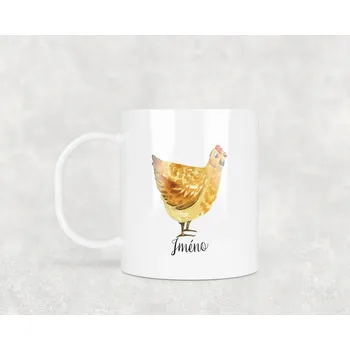 Domovi Plastový hrnek s vlastním jménem Slepice 330ml