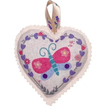 Vůně do bytu Lavandia Vonné levandulové srdíčko k zavěšení s BIO levandulí Vzor: Emanuel Vůně levandule vždy po ruce