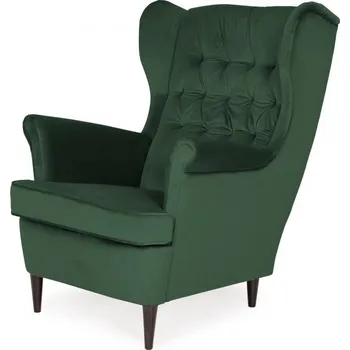 Křeslo Ušák BOB VELVET zelený BLUVEL 78