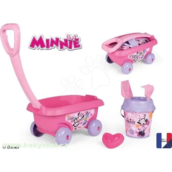 Hračka na písek Dětsky vozík na tahání Smoby s kbelíkem princezny