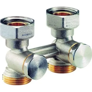 Fitinka Giacomini Připojovací armatura radiátorů přímá, pro tělesa s integrovanými ventily R387 3/4" x 3/4"E