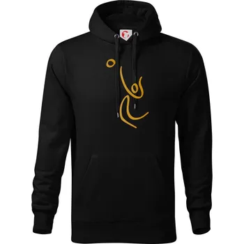 Pánská mikina Volejbal zlatá - Mikina pánská Cape s kapucí - 5XL ( Černá )