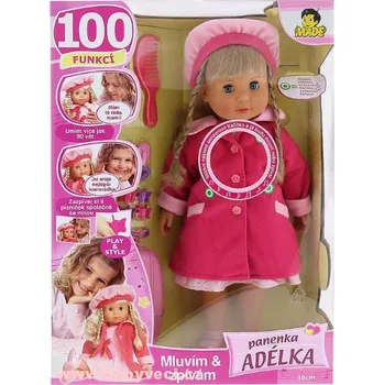 Panenka Panenka ADÉLKA 100 funkcí a zvuků (mluví, zpívá česky!)