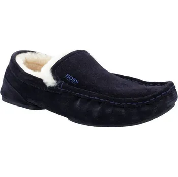 Pánské slipry boss Kůžoné domácí obuv Relax Mocc | Barva:tmavě modrá | Velikost:41