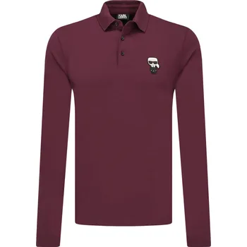 Pánské tričko Karl Lagerfeld Polokošile | Barva:vínový | Velikost:S