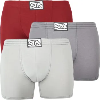 Boxerky 3PACK pánské boxerky Styx long klasická guma vícebarevné (F10606263) S Možnost vrácení zboží ZDARMA do 120 dnů!