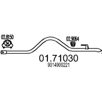Výfuková trubka Výfuková trubka MTS 01.71030