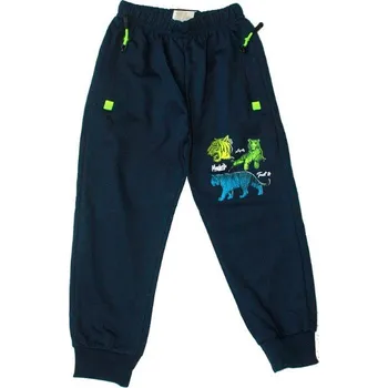 Dětské tepláky, chlapecké tepláky pro kluky se zvířátky 307 černé