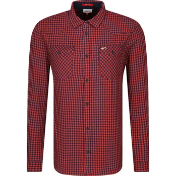 Pánská košile Tommy Jeans Košile TJM GINGHAM WESTERN | Barva:červený | Velikost:XL