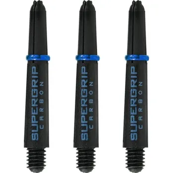 Příslušenství pro šipky Násadky Harrows Supergrip Carbon Black Aqua Short