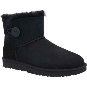 Dívčí sněhule UGG Kůžoné sněhule Mini Bailey Button II | Barva:černý | Velikost:36
