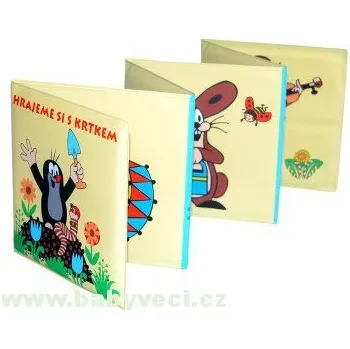 Hračka pro nejmenší Knížečka baby Krtek (krteček) rozkládací omyvatelná pro miminko