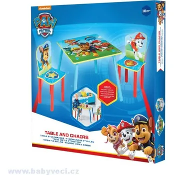 Dětský stůl Dětský stůl a židličky paw patrol tlapková patrola > varianta paw patrol