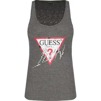 Dámské oblečení GUESS JEANS Top ICON | Barva:šedý | Velikost:XS