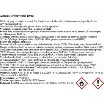 Chov hospodářského zvířete Aloxan spray 200ml - Silver spray