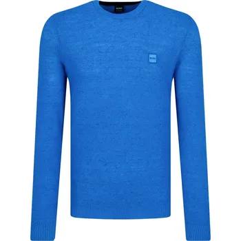 Pánský svetr BOSS CASUAL Svetr kadrisly | Barva:modrý | Velikost:XXL