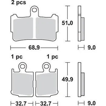 Brzda pro motocykl Brzdové destičky DP Brakes přední HONDA VFR 1200 F DCT rok 10-1
