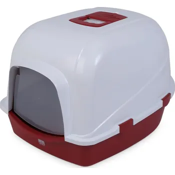 Toaleta pro kočku ebi Eco Jumbo toaleta pro kočky se stříškou – červená