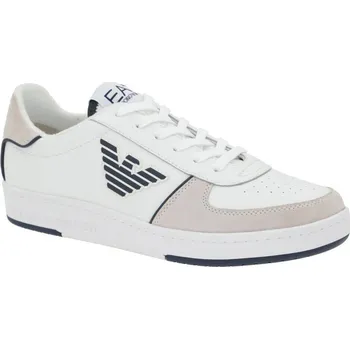 Pánská móda EA7 Kůžoné tenisky | Barva:bílý | Velikost:40
