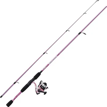 Rybářský prut MITCHELL Přívlačový prut s navijákem FD Mitchell Tanager Pink Camo II Spin 2,10m 7-20g