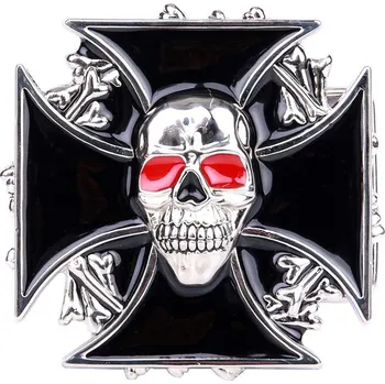 Opasek 101. INC Přezka na opasek kříž s lebkou Cross + Skull