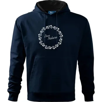 Pánská mikina Love Nature - Mikina pánská Cape s kapucí - 4XL ( Námořní modrá (velmi tmavá - téměř černá) )
