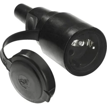 Elektrická zásuvka Bachmann 919.177 zásuvka guma, silikon 250 V černá IP44